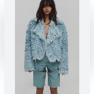 Ksenia Schnaider size Medium Denim Fur Jacket